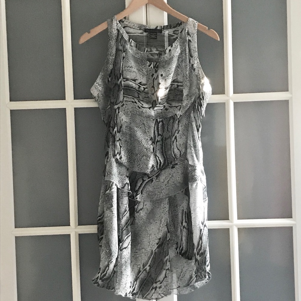 Snake Print Semi-Sheer Dress